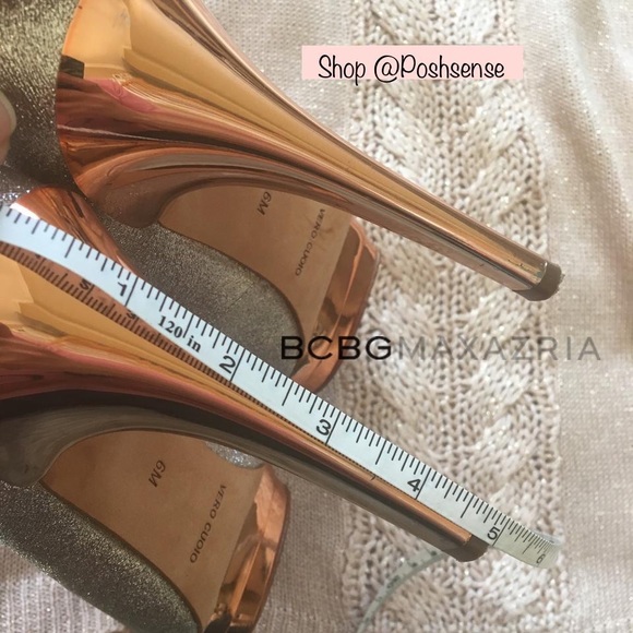 🆕 BCBG Vero Cuoio champane/rose gold stilettos 8M - Picture 5 of 8